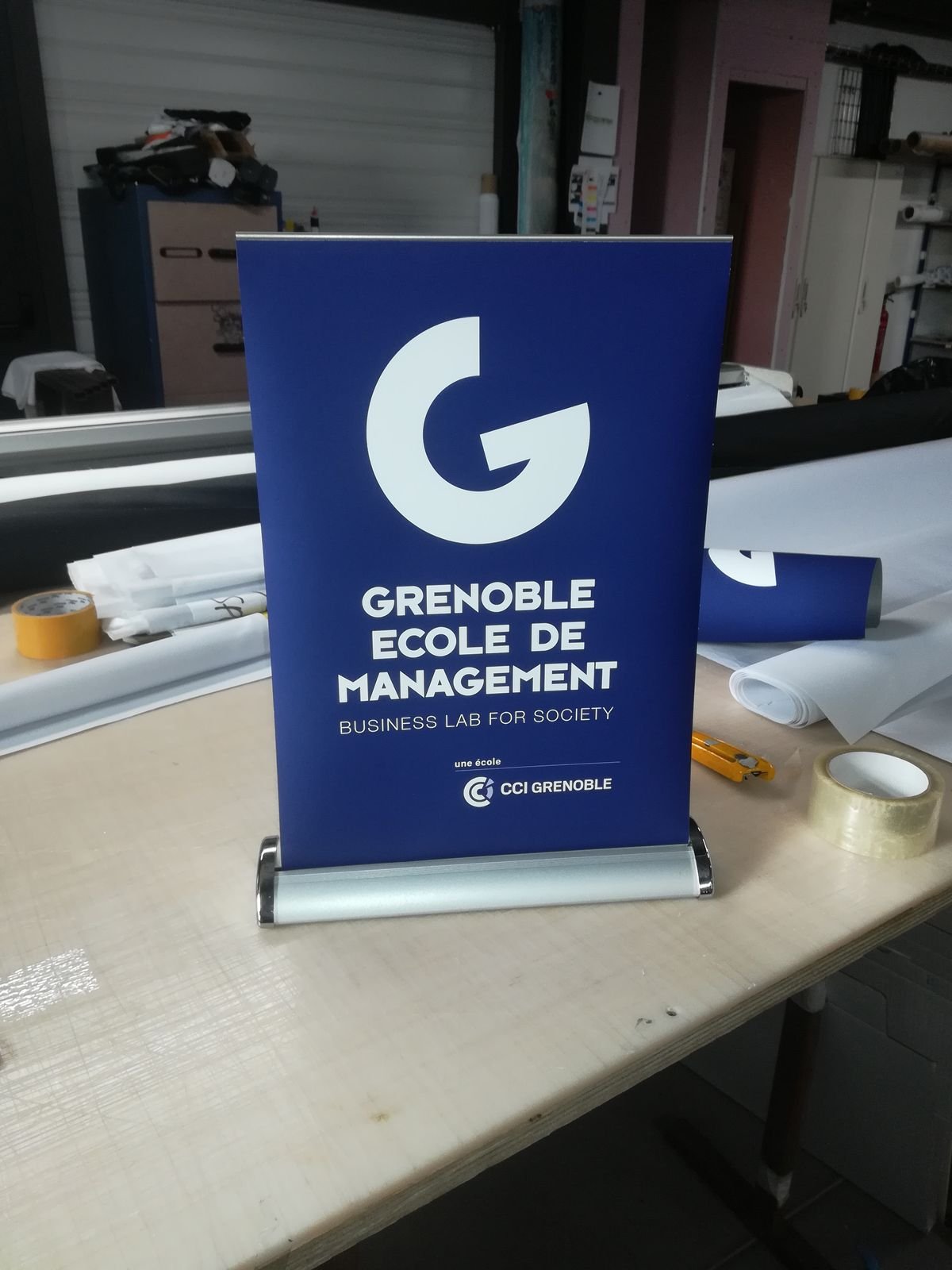 Customized Table Roll-Up Standee